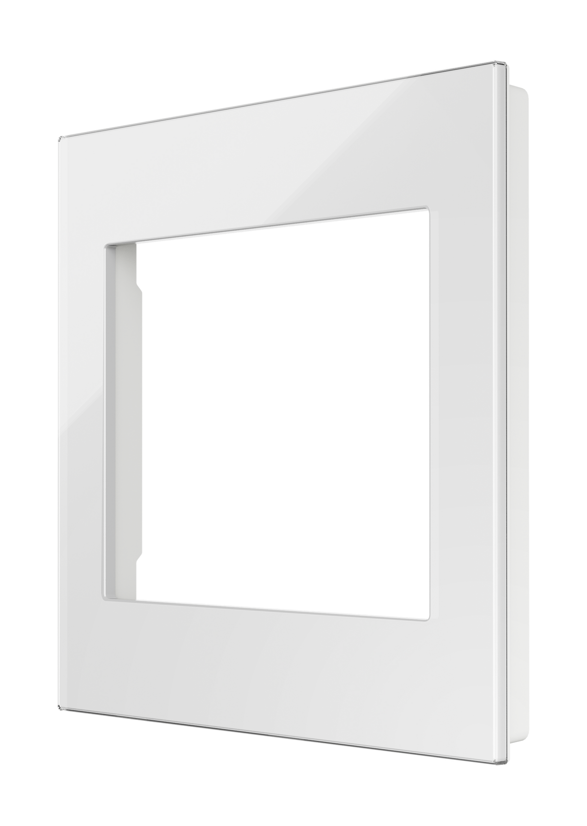 Crestron HZ2-FP-G2-GLASS-W - Horizon® 2 Faceplate, 2-Gang, White Glass