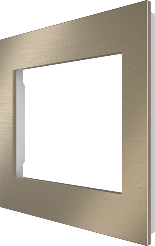 Crestron HZ2-FP-G2-W-BR-BRASS - Horizon® 2 Faceplate, 2-Gang, Brushed Brass