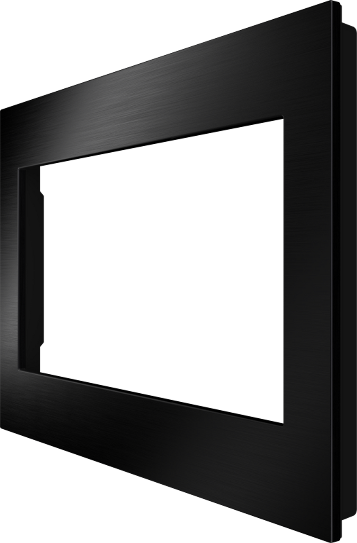 Crestron HZ2-FP-G3-B-BR-BLK - Horizon® 2 Faceplate, 3-Gang, Brushed Black with Black Rear