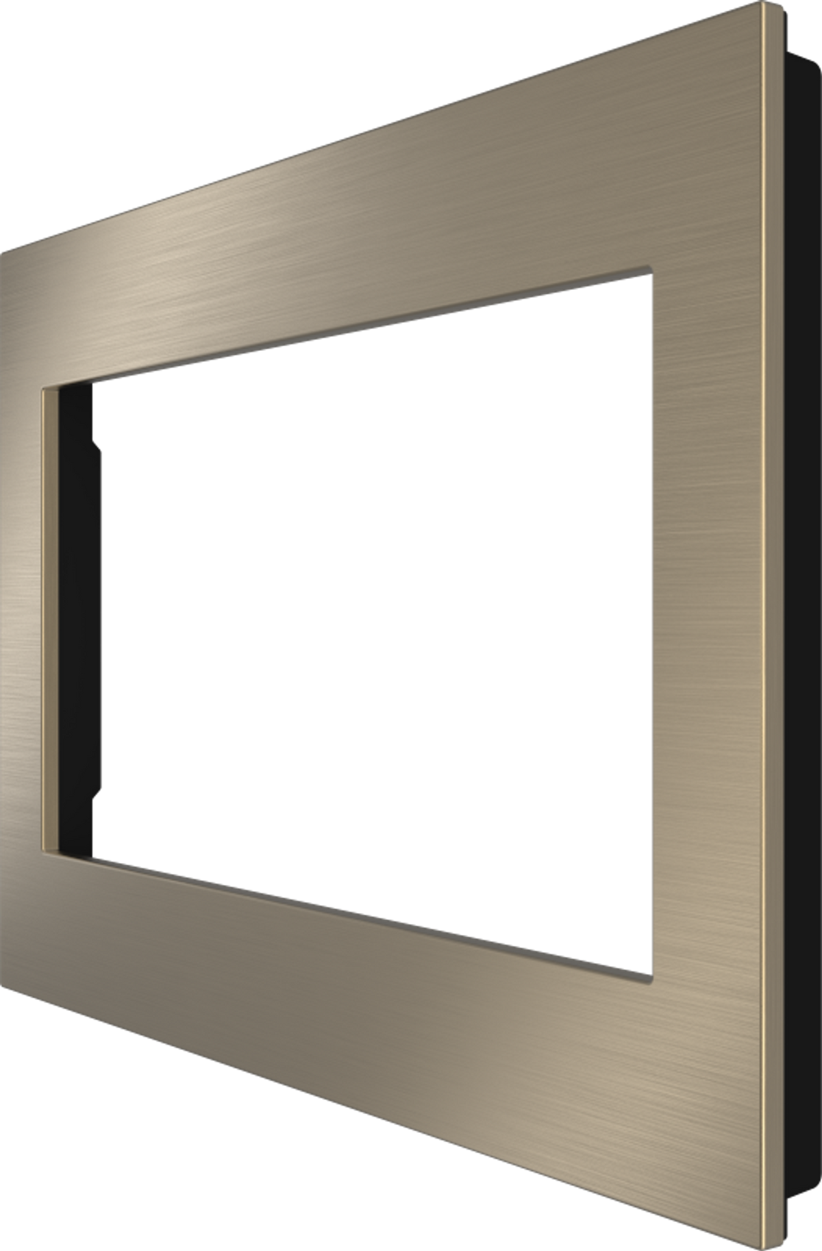 Crestron HZ2-FP-G3-B-BR-BRASS - Horizon® 2 Faceplate, 3-Gang, Brushed Brass with Black Rear