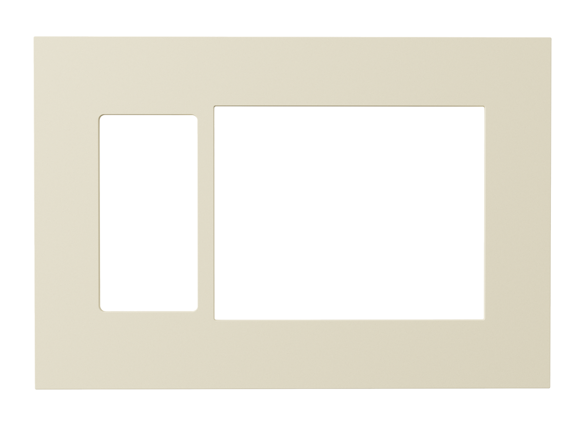 Crestron HZ2-FP-G3-D1-A - Horizon® 2 Faceplate, 3-Gang, 1-Decorator, Almond