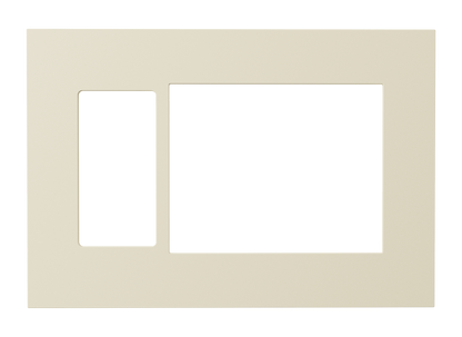 Crestron HZ2-FP-G3-D1-A - Horizon® 2 Faceplate, 3-Gang, 1-Decorator, Almond