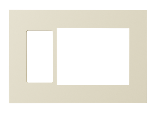 Crestron HZ2-FP-G3-D1-A - Horizon® 2 Faceplate, 3-Gang, 1-Decorator, Almond