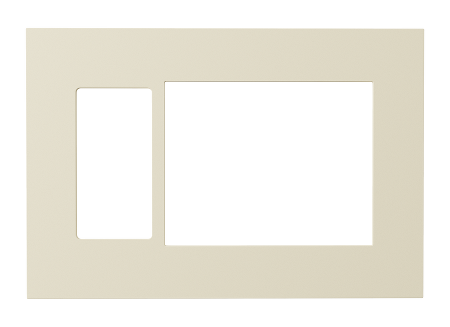 Crestron HZ2-FP-G3-D1-A - Horizon® 2 Faceplate, 3-Gang, 1-Decorator, Almond