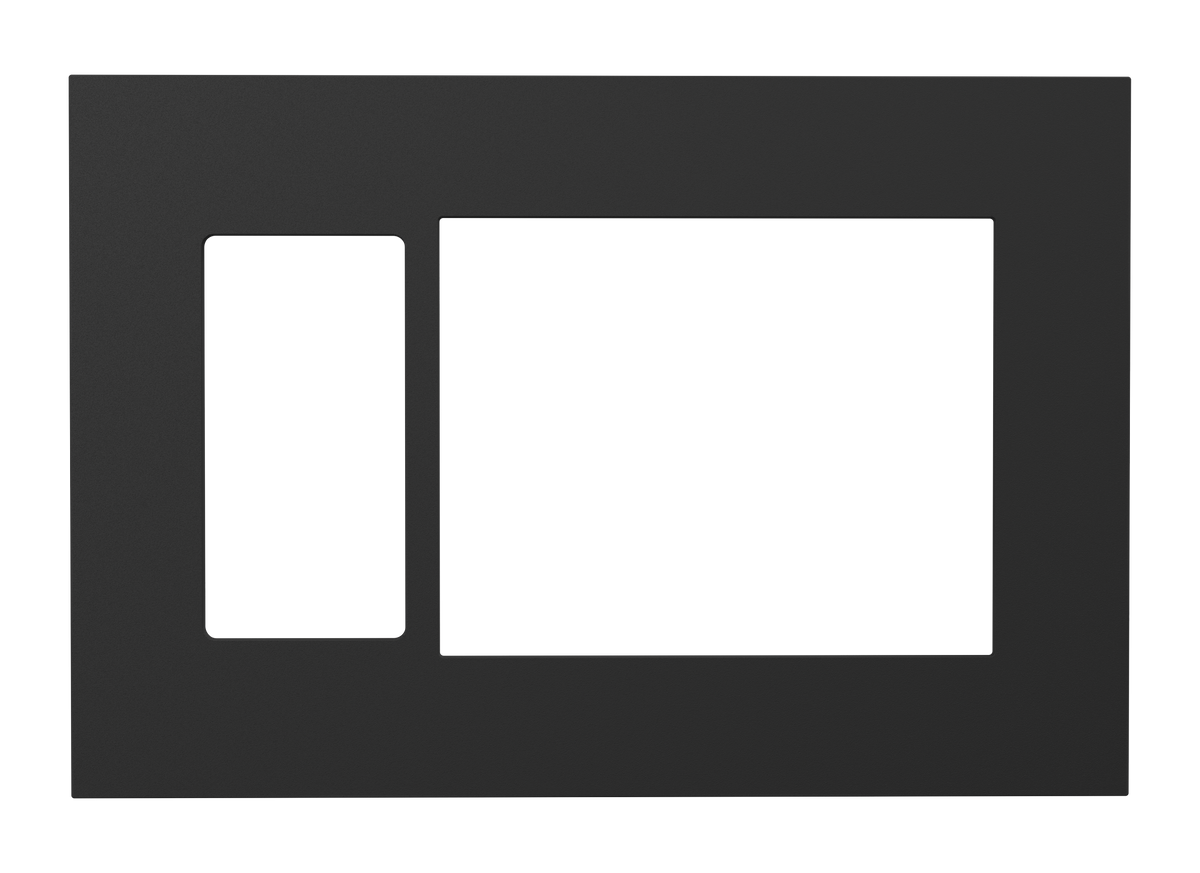 Crestron HZ2-FP-G3-D1-B - Horizon® 2 Faceplate, 3-Gang, 1-Decorator, Black