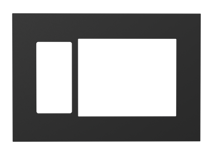 Crestron HZ2-FP-G3-D1-B - Horizon® 2 Faceplate, 3-Gang, 1-Decorator, Black
