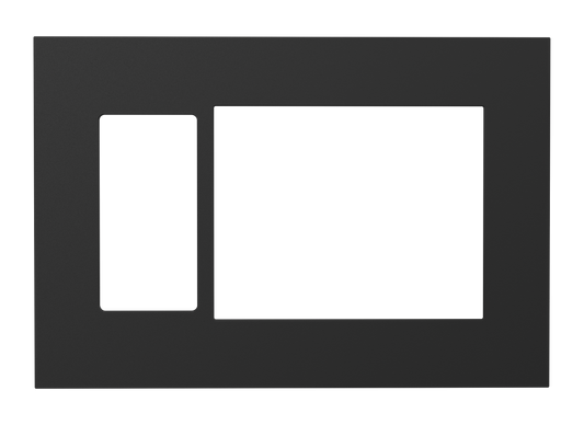 Crestron HZ2-FP-G3-D1-B - Horizon® 2 Faceplate, 3-Gang, 1-Decorator, Black