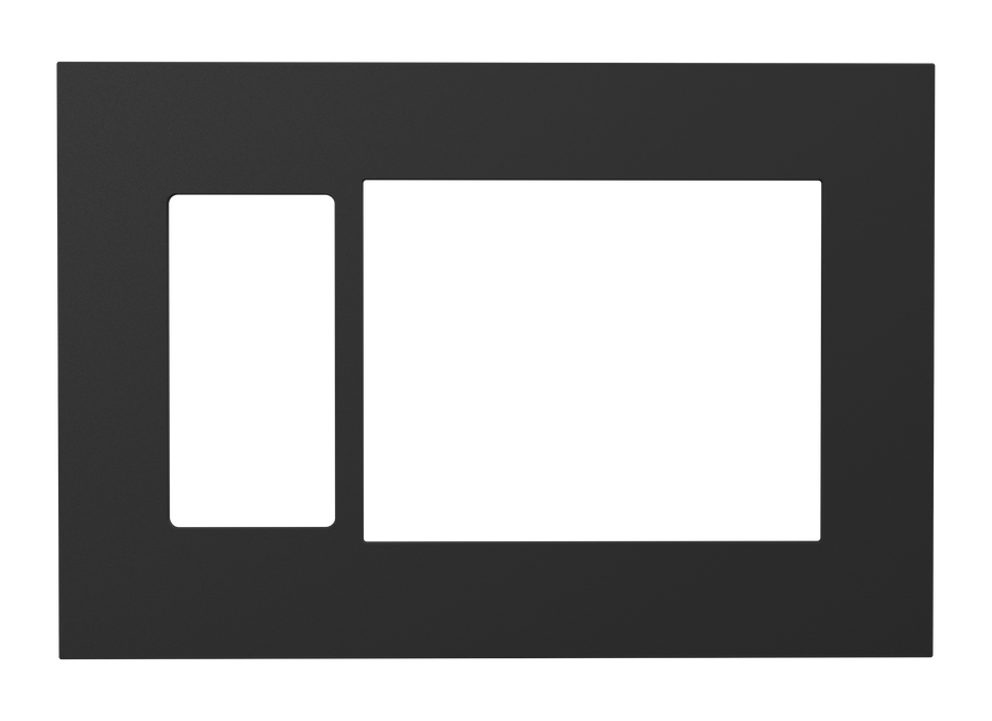 Crestron HZ2-FP-G3-D1-B - Horizon® 2 Faceplate, 3-Gang, 1-Decorator, Black