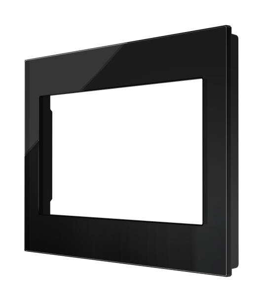 Crestron HZ2-FP-G3-GLASS-B - Horizon® 2 Faceplate, 3-Gang, Black Glass