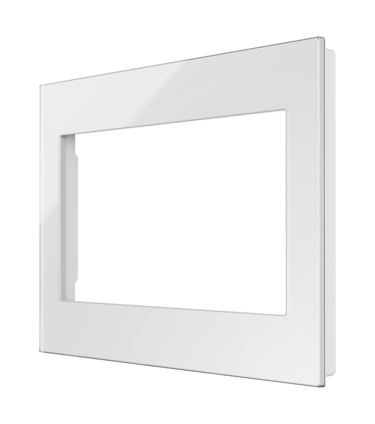 Crestron HZ2-FP-G3-GLASS-W - Horizon® 2 Faceplate, 3-Gang, White Glass