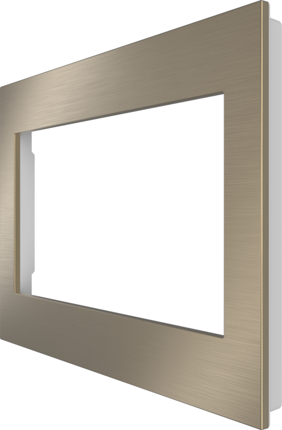 Crestron HZ2-FP-G3-W-BR-BRASS - Horizon® 2 Faceplate, 3-Gang, Brushed Brass