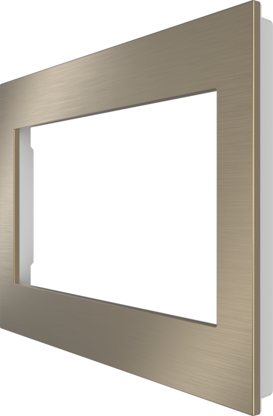 Crestron HZ2-FP-G3-W-BR-BRASS - Horizon® 2 Faceplate, 3-Gang, Brushed Brass