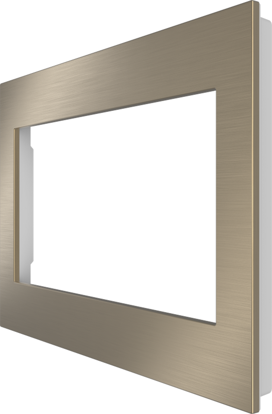 Crestron HZ2-FP-G3-W-BR-BRASS - Horizon® 2 Faceplate, 3-Gang, Brushed Brass