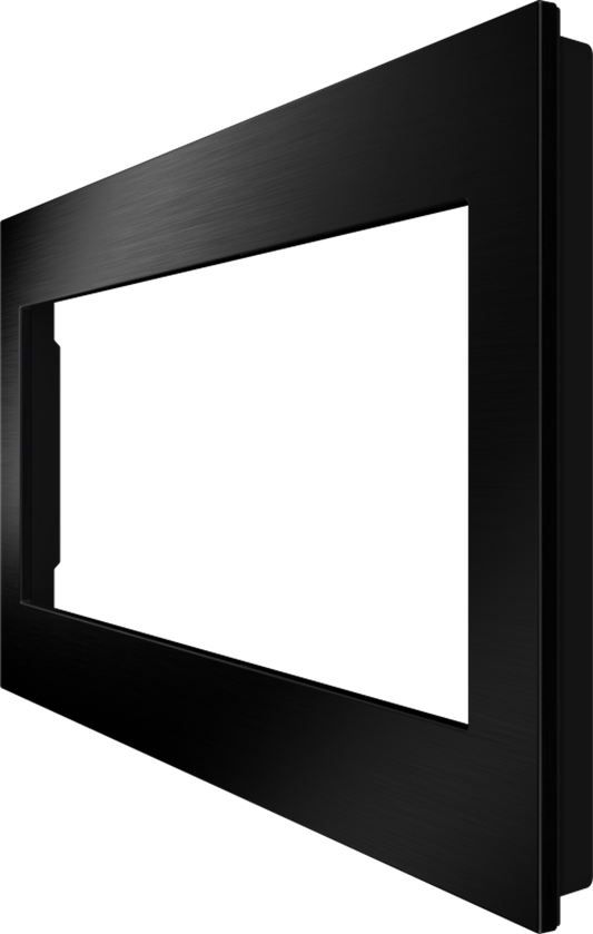 Crestron HZ2-FP-G4-B-BR-BLK - Horizon® 2 Faceplate, 4-Gang, Brushed Black with Black Rear