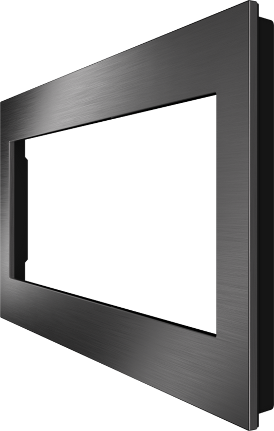 Crestron HZ2-FP-G4-B-DRK-NKL - Horizon® 2 Faceplate, 4-Gang, Dark Nickel with Black Rear