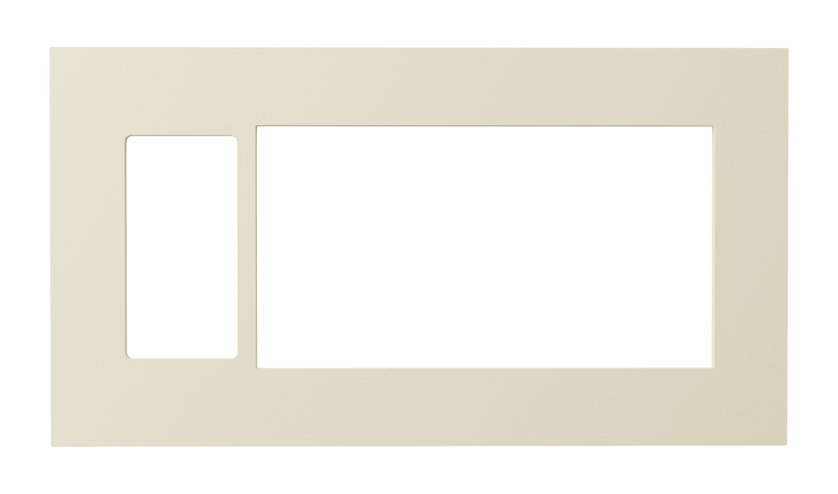 Crestron HZ2-FP-G4-D1-A - Horizon® 2 Faceplate, 4-Gang, 1-Decorator, Almond