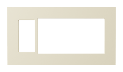 Crestron HZ2-FP-G4-D1-A - Horizon® 2 Faceplate, 4-Gang, 1-Decorator, Almond