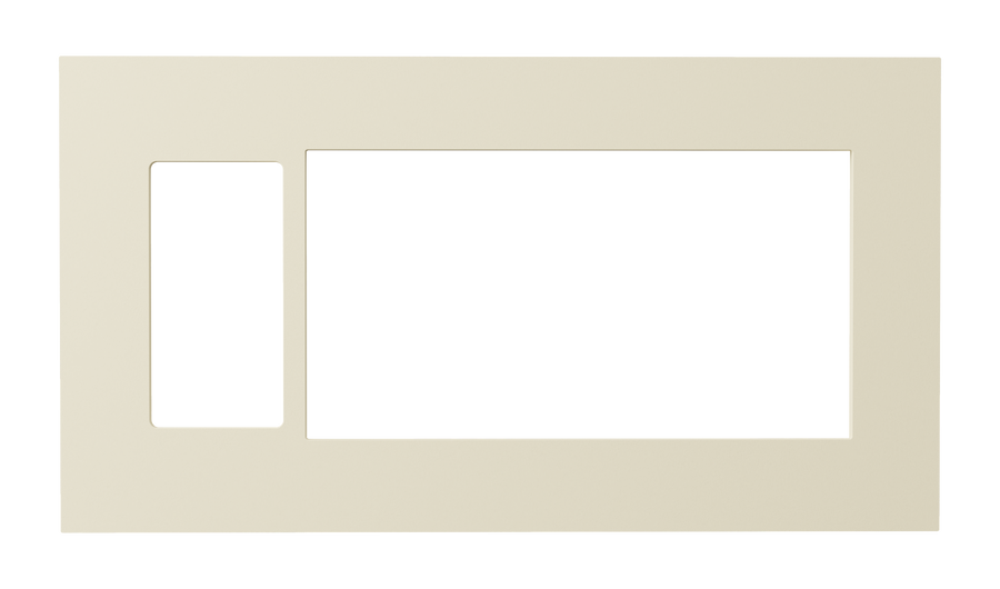 Crestron HZ2-FP-G4-D1-A - Horizon® 2 Faceplate, 4-Gang, 1-Decorator, Almond