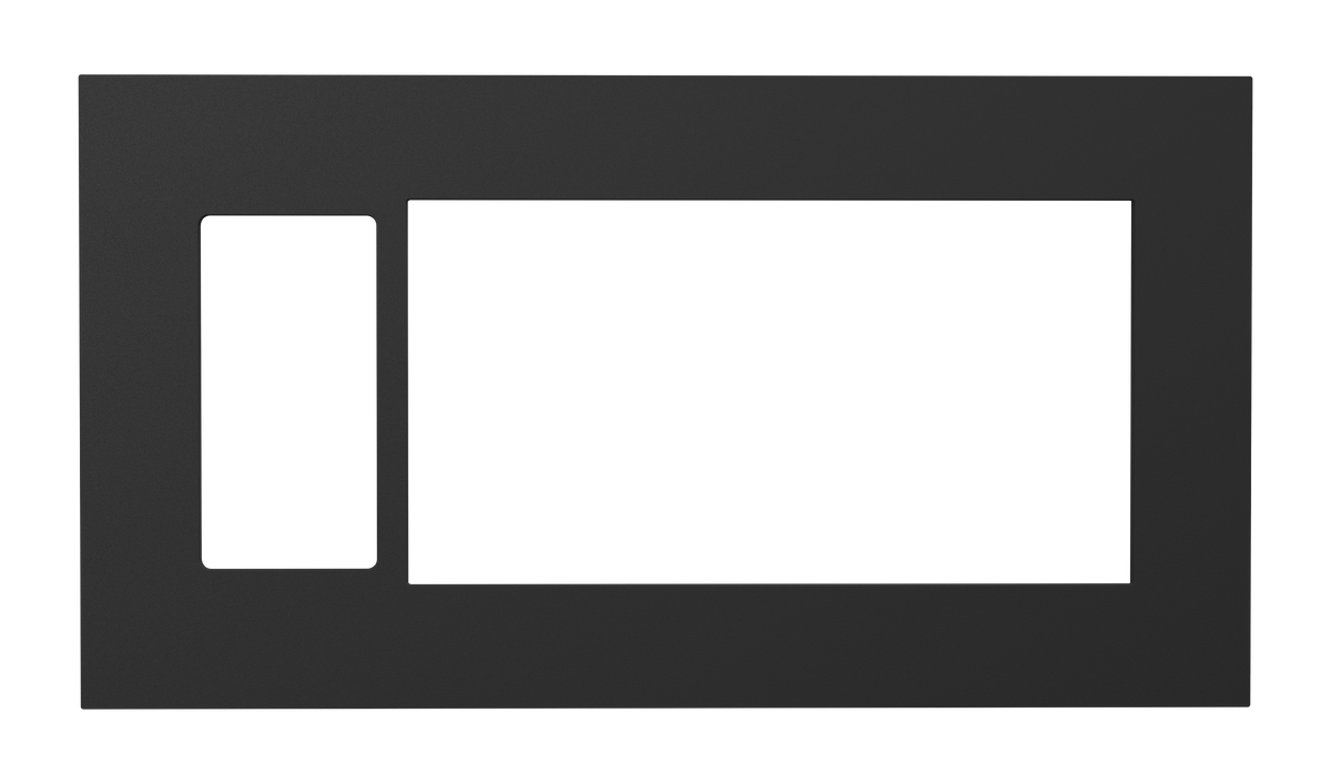 Crestron HZ2-FP-G4-D1-B - Horizon® 2 Faceplate, 4-Gang, 1-Decorator, Black