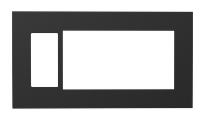 Crestron HZ2-FP-G4-D1-B - Horizon® 2 Faceplate, 4-Gang, 1-Decorator, Black