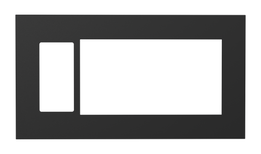Crestron HZ2-FP-G4-D1-B - Horizon® 2 Faceplate, 4-Gang, 1-Decorator, Black