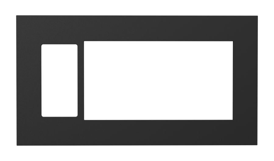Crestron HZ2-FP-G4-D1-B - Horizon® 2 Faceplate, 4-Gang, 1-Decorator, Black