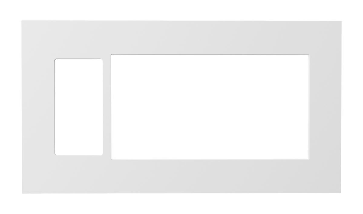 Crestron HZ2-FP-G4-D1-W - Horizon® 2 Faceplate, 4-Gang, 1-Decorator, White