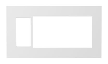 Crestron HZ2-FP-G4-D1-W - Horizon® 2 Faceplate, 4-Gang, 1-Decorator, White