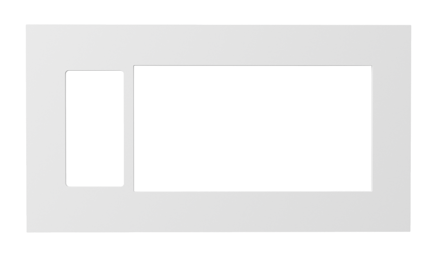 Crestron HZ2-FP-G4-D1-W - Horizon® 2 Faceplate, 4-Gang, 1-Decorator, White