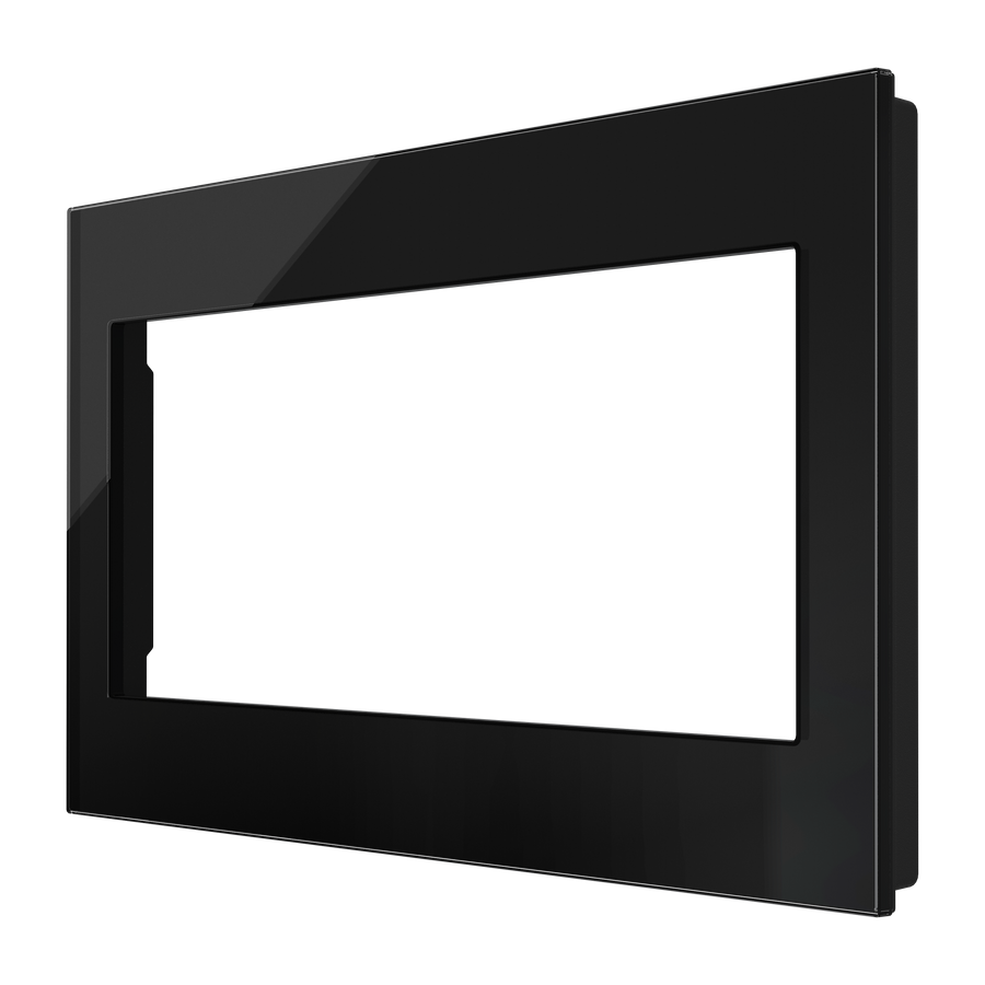Crestron HZ2-FP-G4-GLASS-B - Horizon® 2 Faceplate, 4-Gang, Black Glass