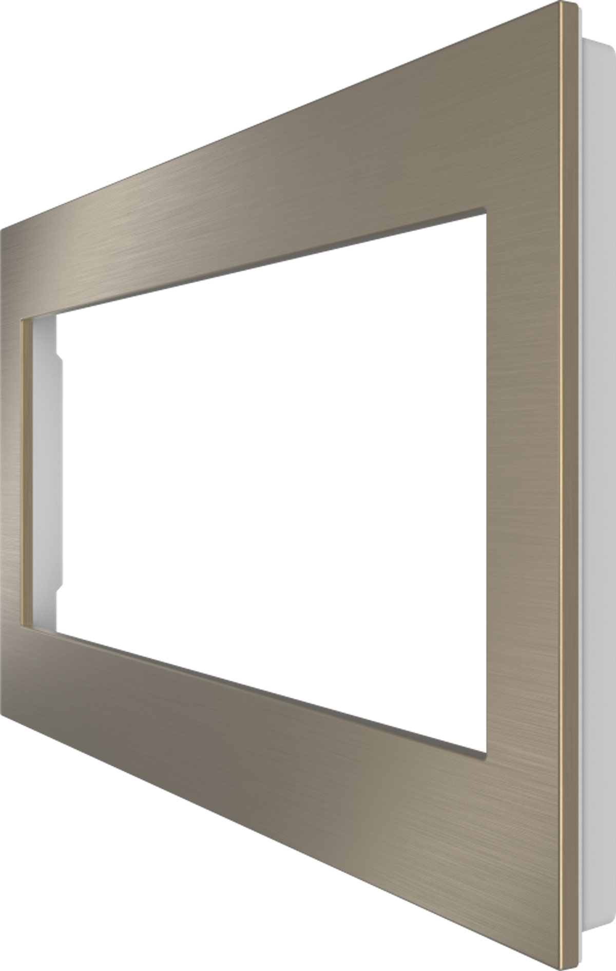 Crestron HZ2-FP-G4-W-BR-BRASS - Horizon® 2 Faceplate, 4-Gang, Brushed Brass