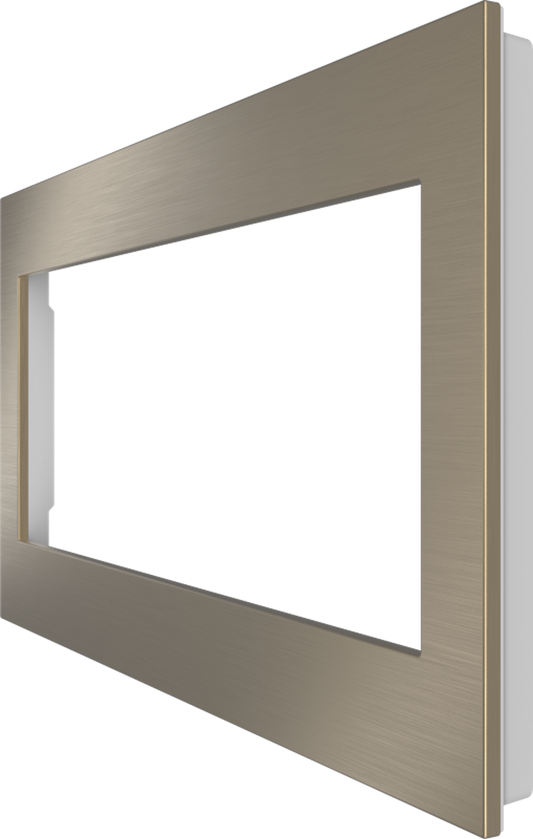 Crestron HZ2-FP-G4-W-BR-BRASS - Horizon® 2 Faceplate, 4-Gang, Brushed Brass