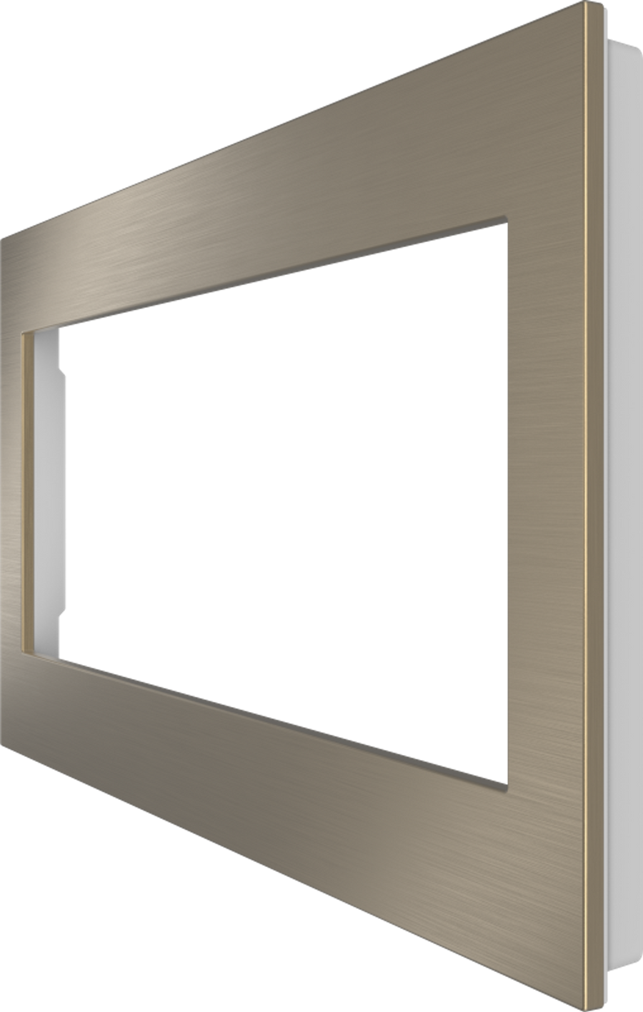 Crestron HZ2-FP-G4-W-BR-BRASS - Horizon® 2 Faceplate, 4-Gang, Brushed Brass