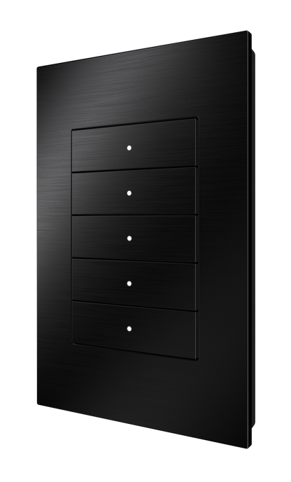 Crestron HZ2-KPCN-BR-BLK - Horizon® 2 Keypad with Cresnet® Communications, Standard Engraved, Brushed Black