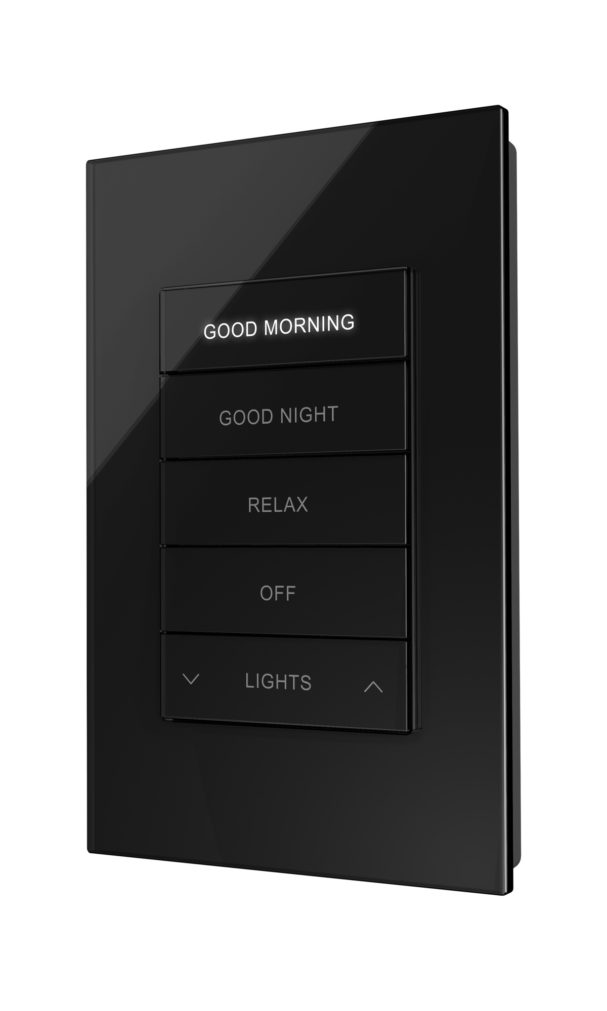 Crestron HZ2-KPCN-GLASS-B ENGRAVED - Horizon® 2 Keypad with Cresnet® Communications, Black Glass, Engraved