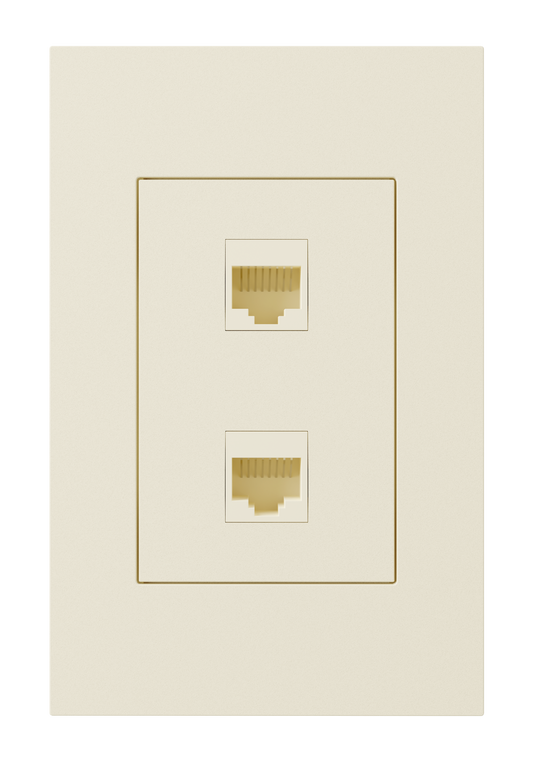 Crestron HZ2A-KEY2-A - Horizon® 2 Keystone Plate, 2 position, Almond