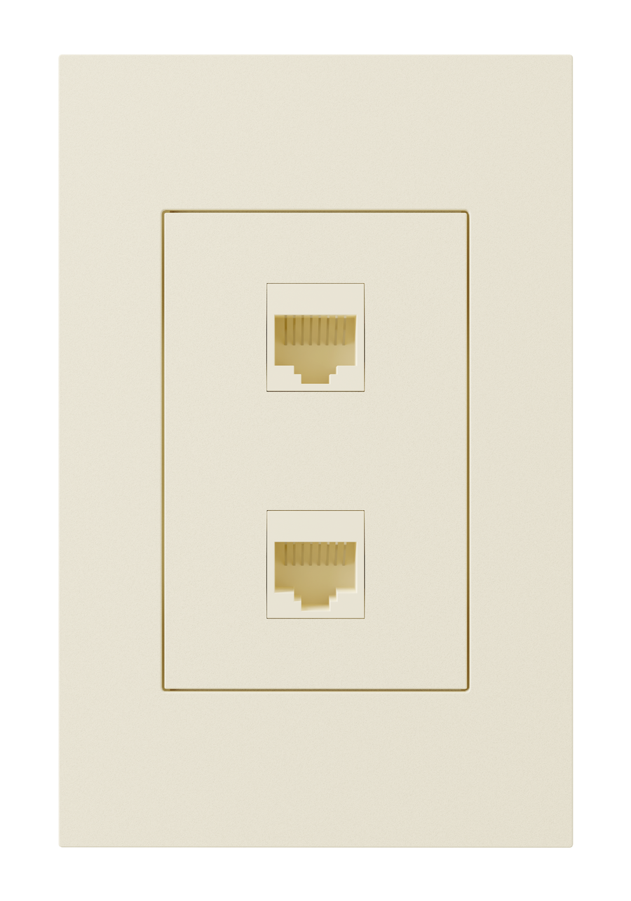 Crestron HZ2A-KEY2-A - Horizon® 2 Keystone Plate, 2 position, Almond