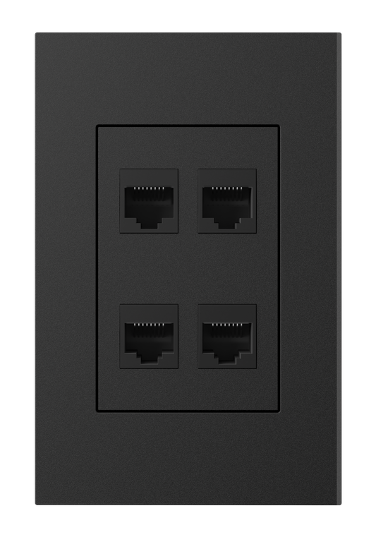 Crestron HZ2A-KEY4-B - Horizon® 2 Keystone Plate, 4 position, Black