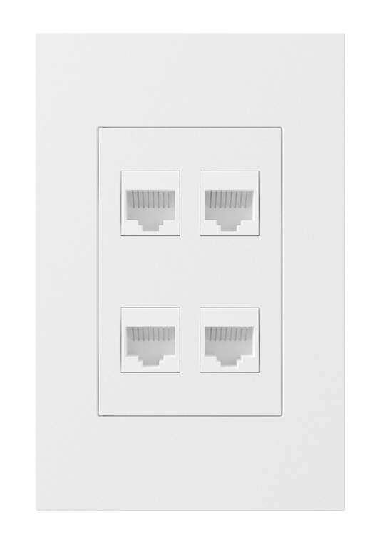 Crestron HZ2A-KEY4-W - Horizon® 2 Keystone Plate, 4 position, White