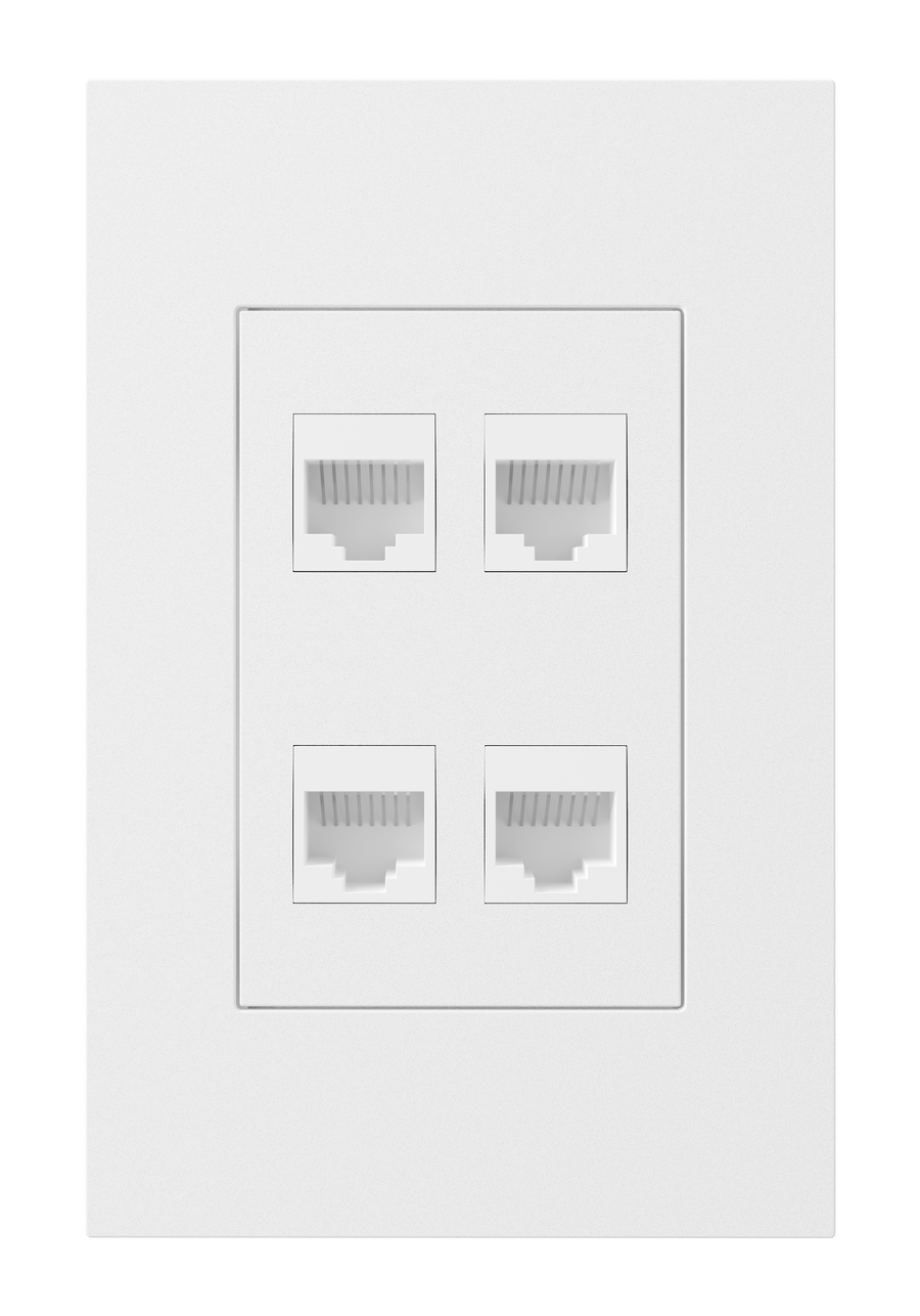 Crestron HZ2A-KEY4-W - Horizon® 2 Keystone Plate, 4 position, White