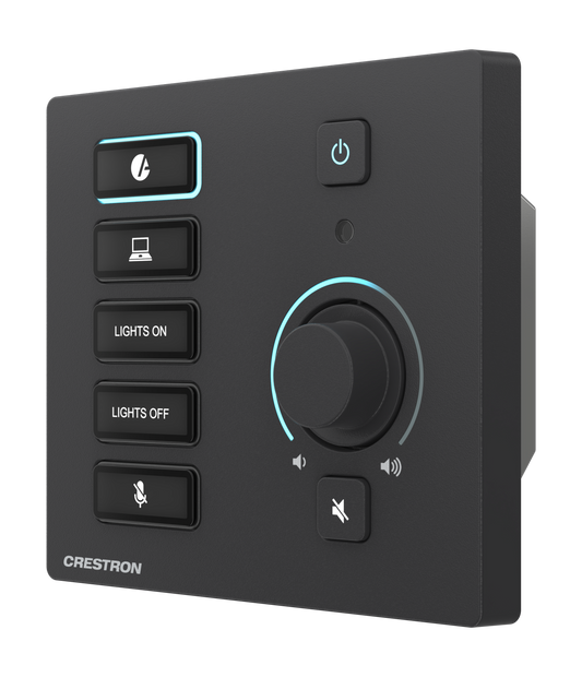Crestron MPB4-301-B - 4-Series® Media Presentation Button Panel 301, Black