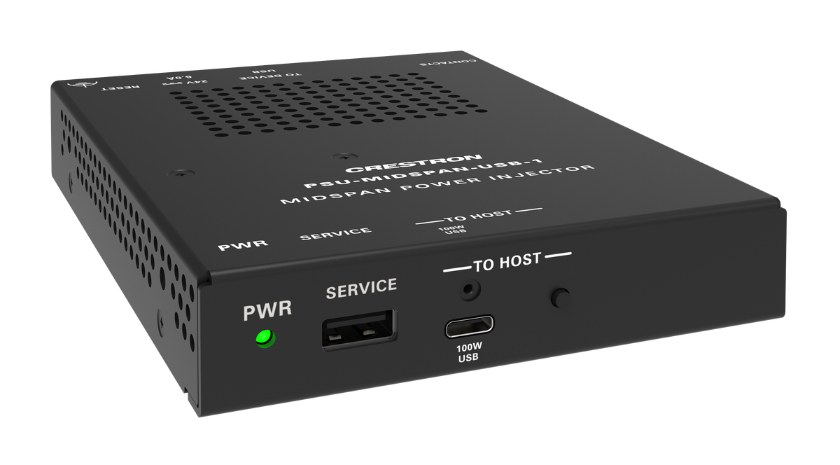 Crestron PSU-MIDSPAN-USB-1-C KIT - Single Channel Midspan USB Power Injector with Cables