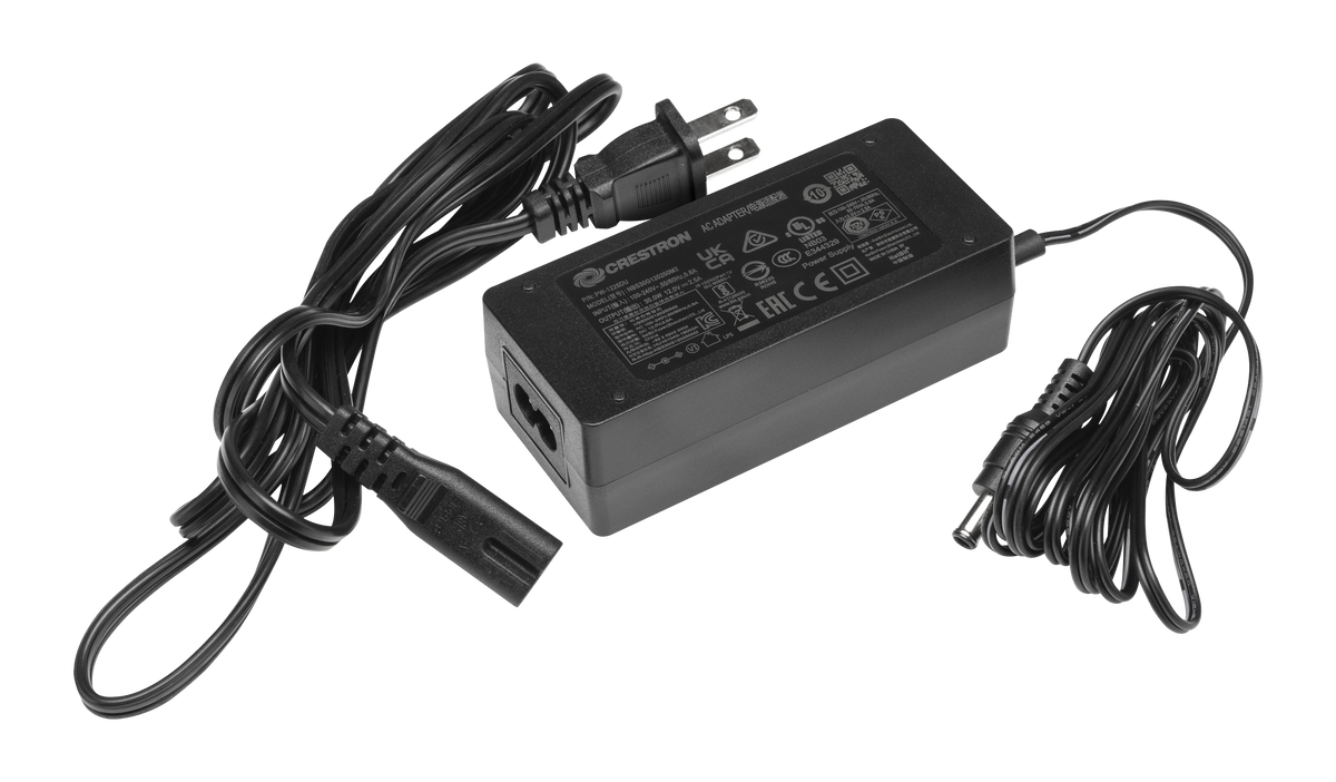 Crestron PW-1225DU - Desktop Power Pack, 12VDC, 2.5 A, 3.3 mm, Universal