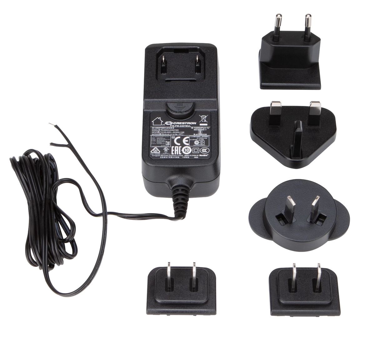 Crestron PW-2407WUL - Wall Mount Power Pack, 24 VDC, 0.75 A, Flying Leads, Universal