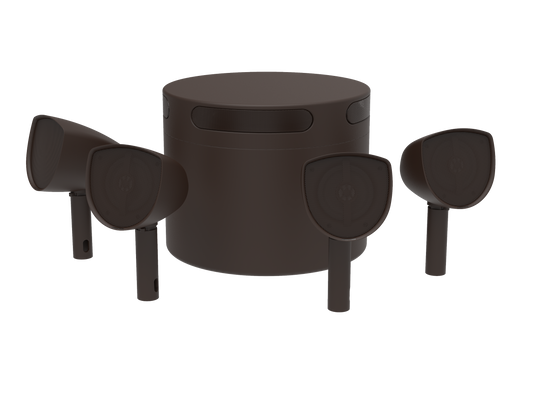 Crestron REFERENCE OD4.1-4-S10-BRZ-T KIT - Reference 4.1 Landscape Solution, Bronze Textured, Four 4 in. Satellites, One 10 in. Subwoofer