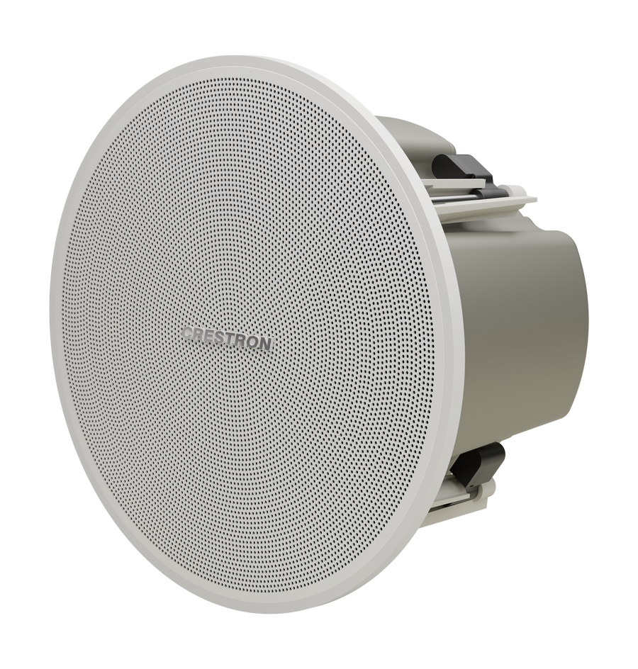 Crestron SAROS DM-NAX-IC4A-W - Saros® 3 in. Active Full-Range In-Ceiling PoE+ Speaker with DM NAX® Audio-over-IP Support, White, Textured