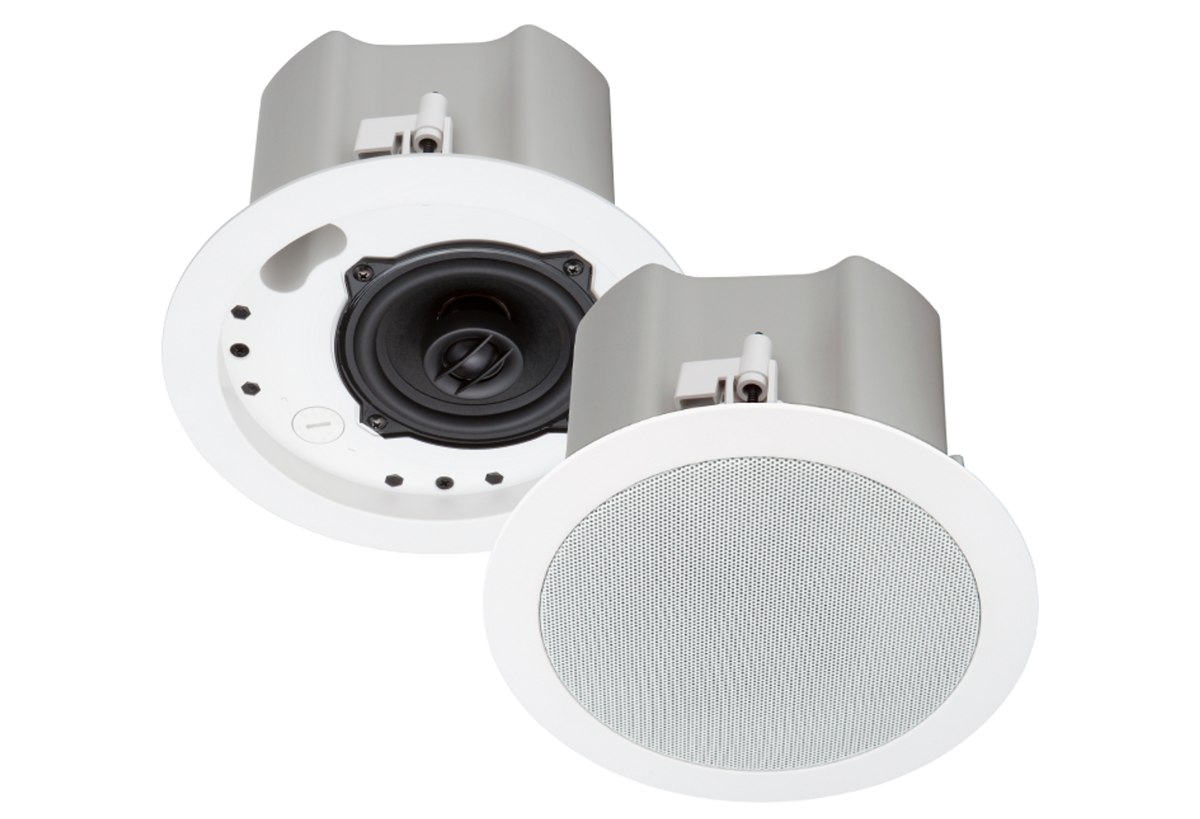 Crestron SAROS ICI4T-W-T-EACH+ - Saros® Integrator 4” 2-Way In-Ceiling Speaker, White Textured, Single (must be ordered in multiples of 2)