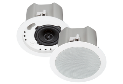 Crestron SAROS ICI4T-W-T-EACH+ - Saros® Integrator 4” 2-Way In-Ceiling Speaker, White Textured, Single (must be ordered in multiples of 2)