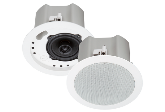 Crestron SAROS ICI4T-W-T-EACH+ - Saros® Integrator 4” 2-Way In-Ceiling Speaker, White Textured, Single (must be ordered in multiples of 2)
