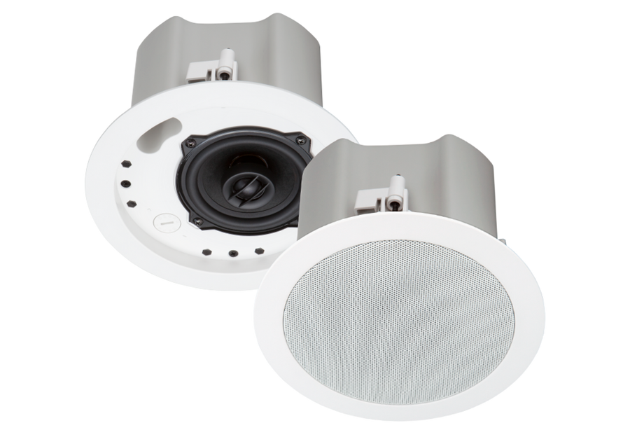 Crestron SAROS ICI4T-W-T-EACH+ - Saros® Integrator 4” 2-Way In-Ceiling Speaker, White Textured, Single (must be ordered in multiples of 2)